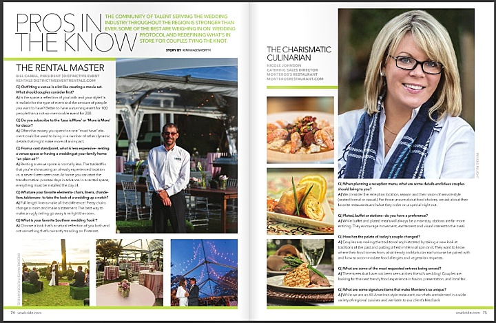 Hampton Roads Catering Featured in Vow Magazine