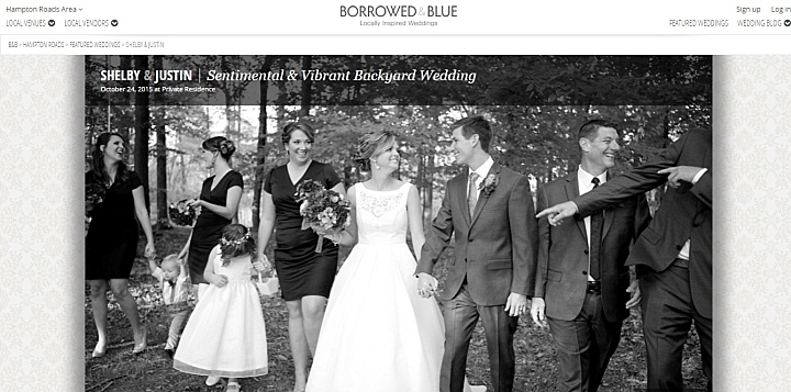 Backyard Wedding - Chesapeake Wedding Catering Featured on Borrowed & Blue