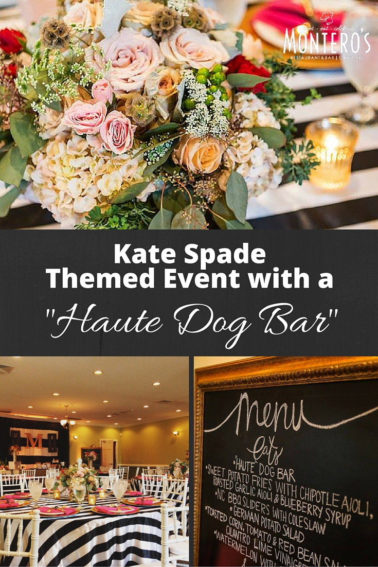 Kate Spade Themed Event - Hot Dog Bar - Unique Catering Ideas - Mini Hot Dog Bar