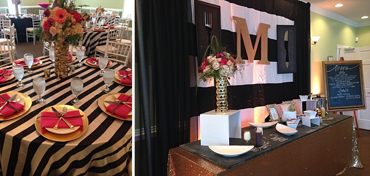 Kate Spade Themed Event - Black and White Striped Wedding - Preppy Wedding Ideas (2)