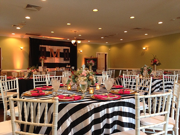 Kate Spade Themed Event - Black and White Striped Wedding - Preppy Wedding Ideas (8)