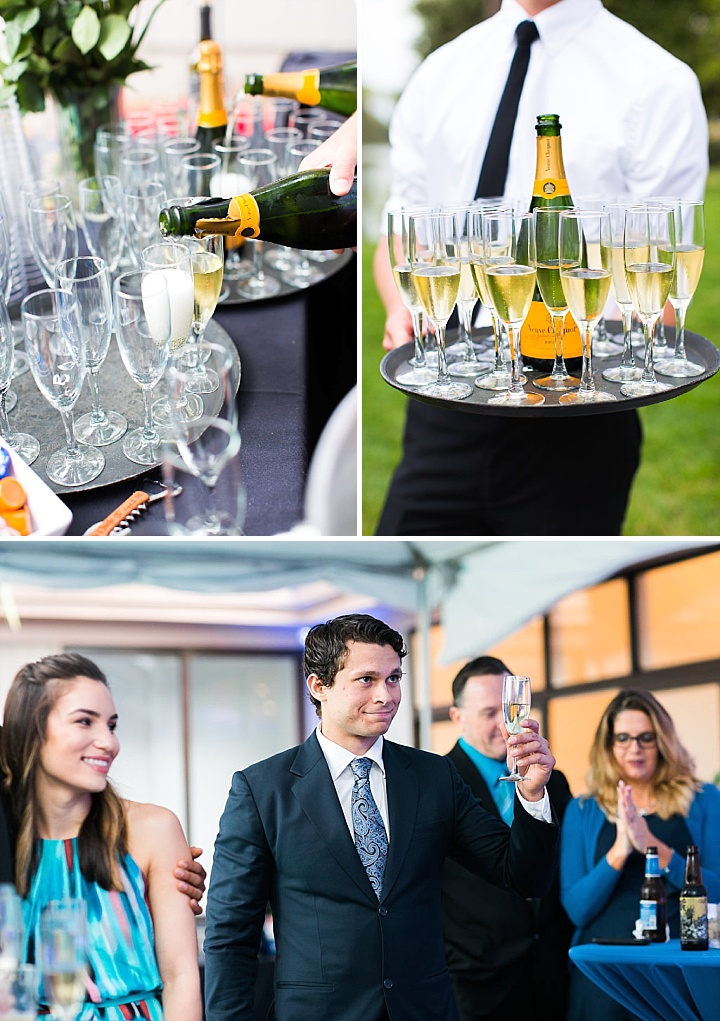 Virginia Beach Backyard Wedding - Champagne Toast - Wedding Catering