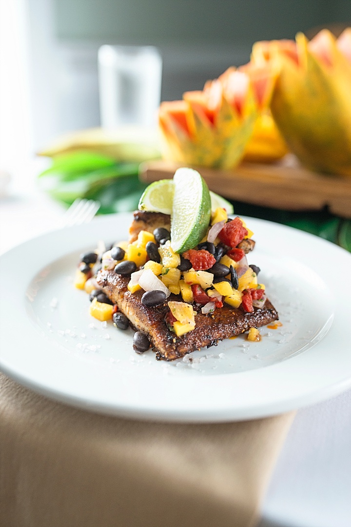 Olympic Party Food Inspiration -  Mahi Mahi with Black Bean Mango and Pineapple Salsa - Rio 2016 (2)